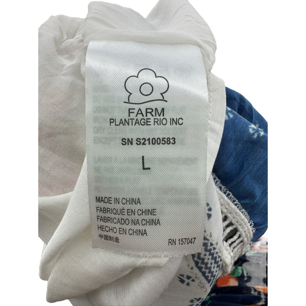 FARM Rio Vibrant Floral Maxi Dress in White and Blue - Picture 6 of 9